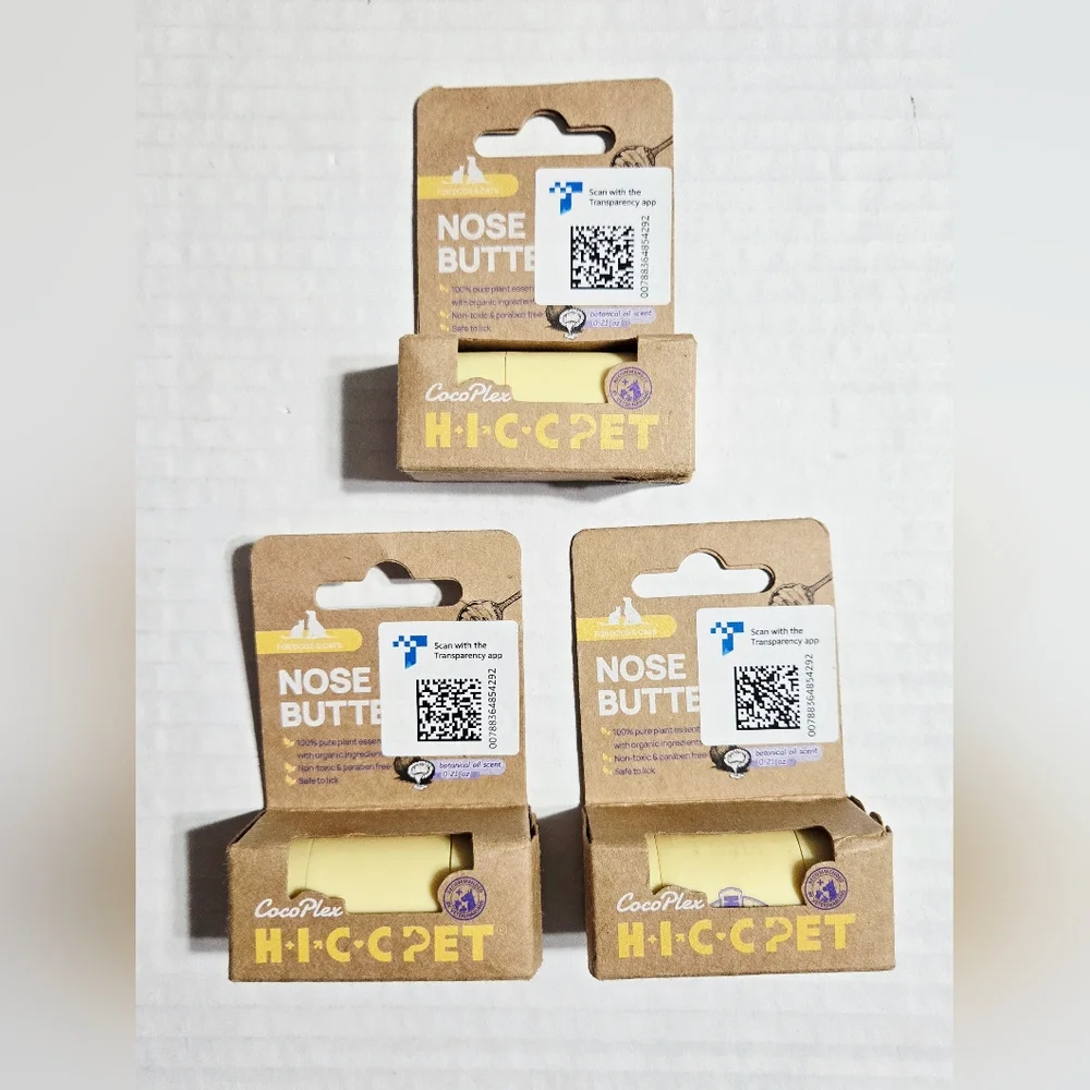 (3) HICC PET Dog Cat Nose Balm Soothes Repairs Moisturizes Dry Cracked 1.06 oz